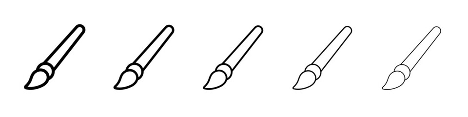 Paint brush icon vector outline symbol or illustration