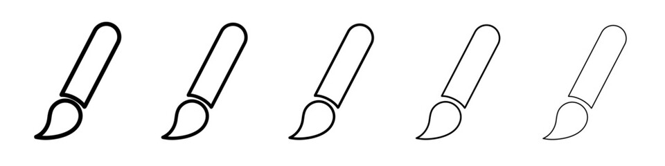 Paint brush icon vector outline symbol or illustration