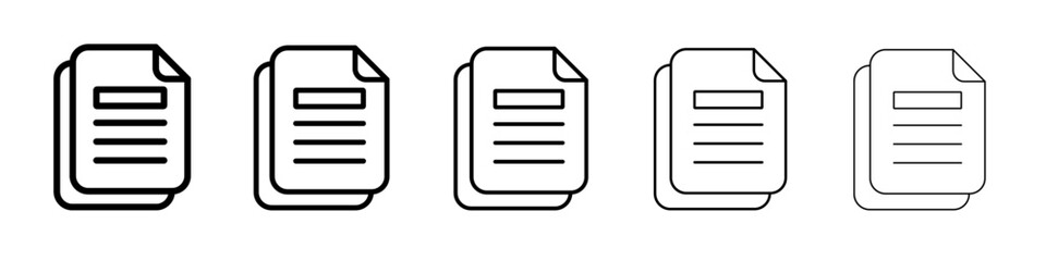 papers icon vector outline symbol or illustration
