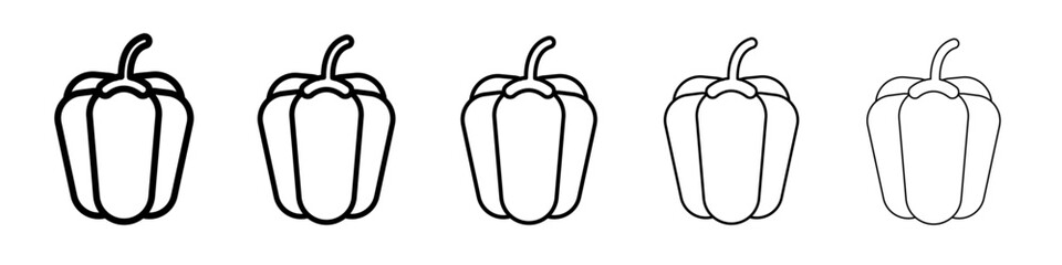 Paprika icon vector outline symbol or illustration