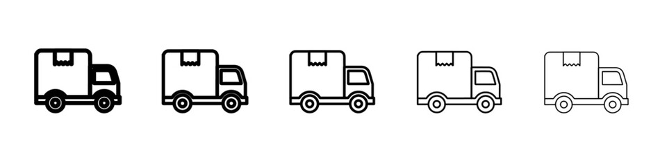 parcel delivery icon vector outline symbol or illustration