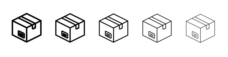 parcel icon vector outline symbol or illustration