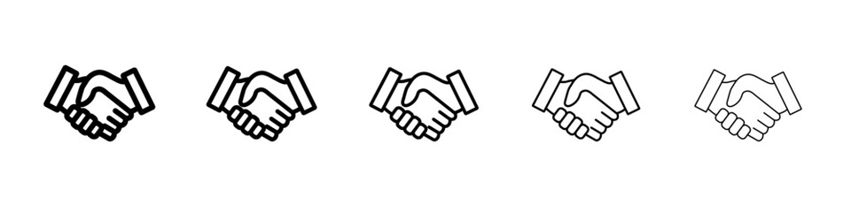 Partnership icon vector outline symbol or illustration