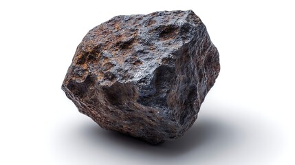 粗く光沢を持つ黒い鉱石のクローズアップ