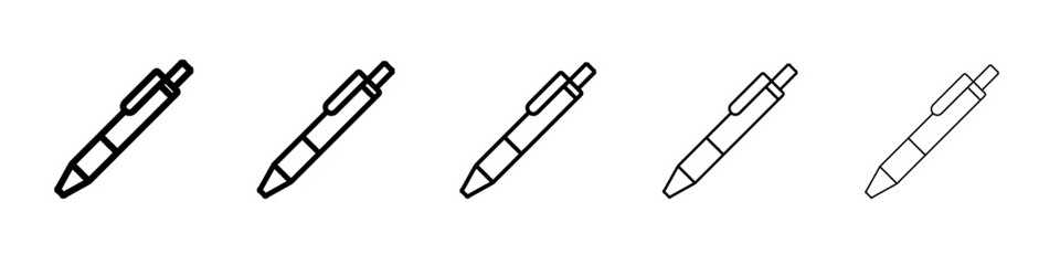 pen icon vector outline symbol or illustration