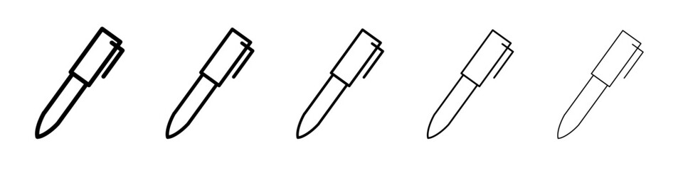 pen icon vector outline symbol or illustration