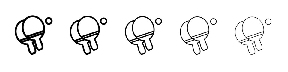Ping-pong, table tennis icon vector outline symbol or illustration