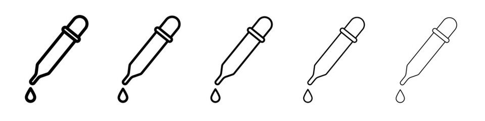 pipette icon vector outline symbol or illustration