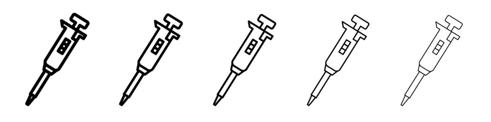 pipette icon vector outline symbol or illustration