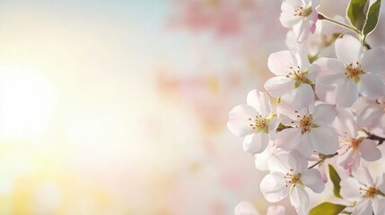 Delicate Apple Blossoms in Soft Focus