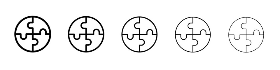 puzzel icon vector outline symbol or illustration