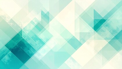 Abstract Geometric Shapes with Teal and Cream Textured Background