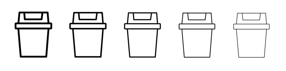 recycle bin icon vector outline symbol or illustration