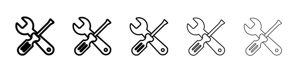 repair icon vector outline symbol or illustration