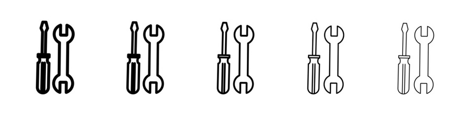 Repair icon vector outline symbol or illustration