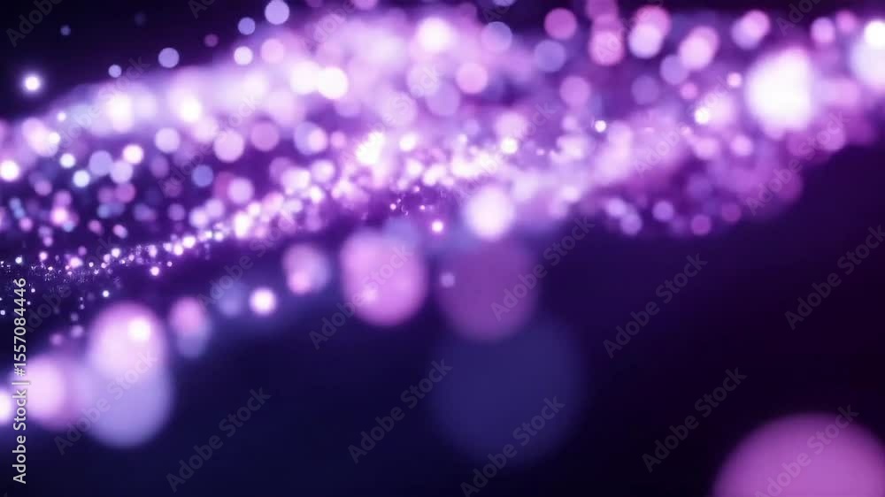Poster abstract purple bokeh background with shimmering lights and colors