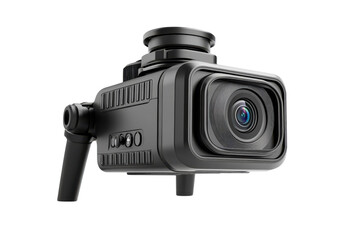 The Future of Surveillance A sleek high tech body camera for security and law enforcement a on transparent background