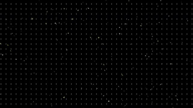 Animated background grid with twinkling tripolygon. 4k Video. 