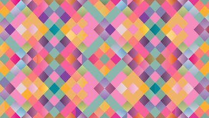 Vibrant Geometric Pattern with Diagonal Rhombus Design