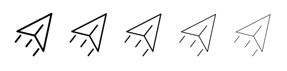 send Message Icon vector outline symbol or illustration