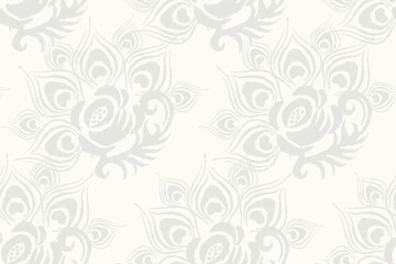 Ikat seamless floral pattern