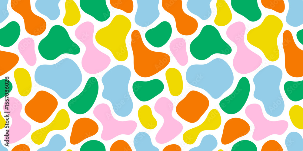 Poster abstract shapes: a vibrant and playful pattern of abstract shapes, bringing a sense of color and ene