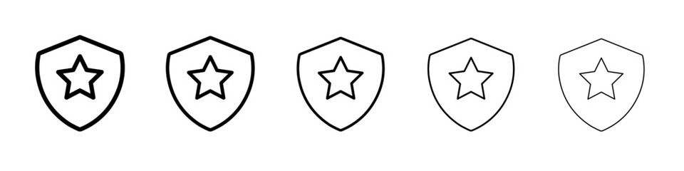 shield icon vector outline symbol or illustration