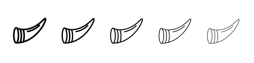 Shofar icon vector outline symbol or illustration