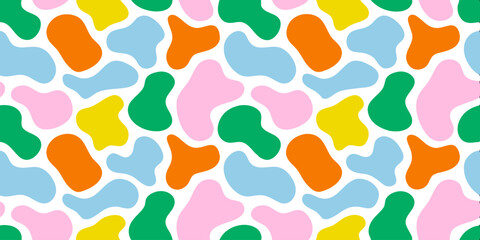 Playful Abstract Pattern: An engaging composition of colorful, abstract shapes that dance across the canvas, radiating energy and vibrancy.