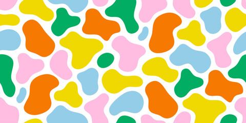 Vibrant blotches: A lively display of vibrant blots, dancing across the frame. A perfect design for backgrounds, textiles, and graphic assets.