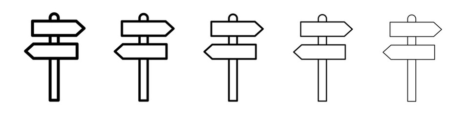 signboard icon vector outline symbol or illustration