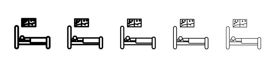 Sleep Icon vector outline symbol or illustration