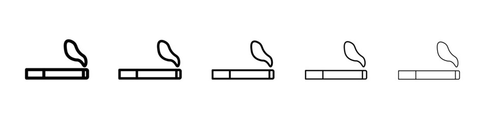 Smoking icon vector outline symbol or illustration