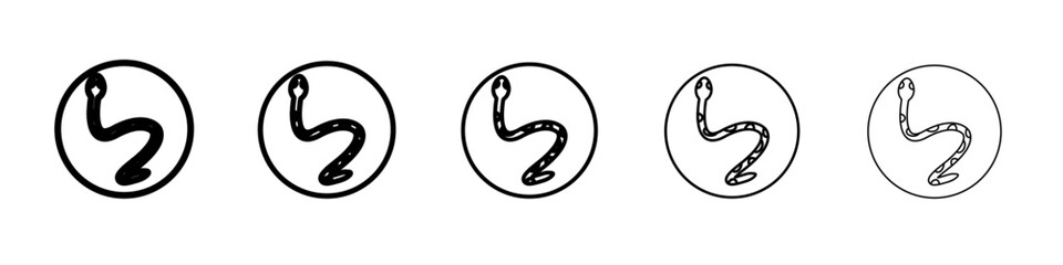 Snake icon vector outline symbol or illustration