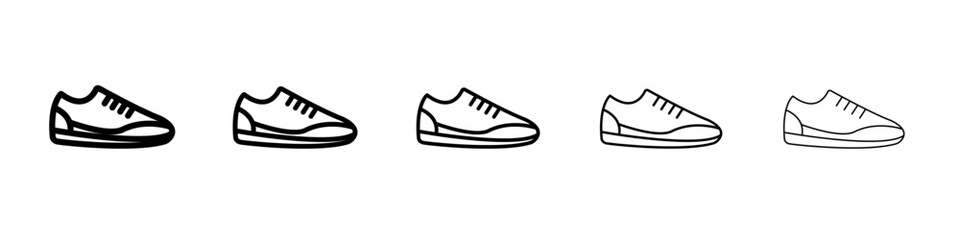 Sneaker shoe icon vector outline symbol or illustration