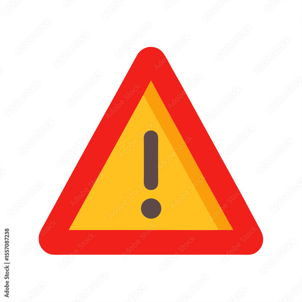 Poster caution alert sign vector illustration on transparent background for web and graphic design