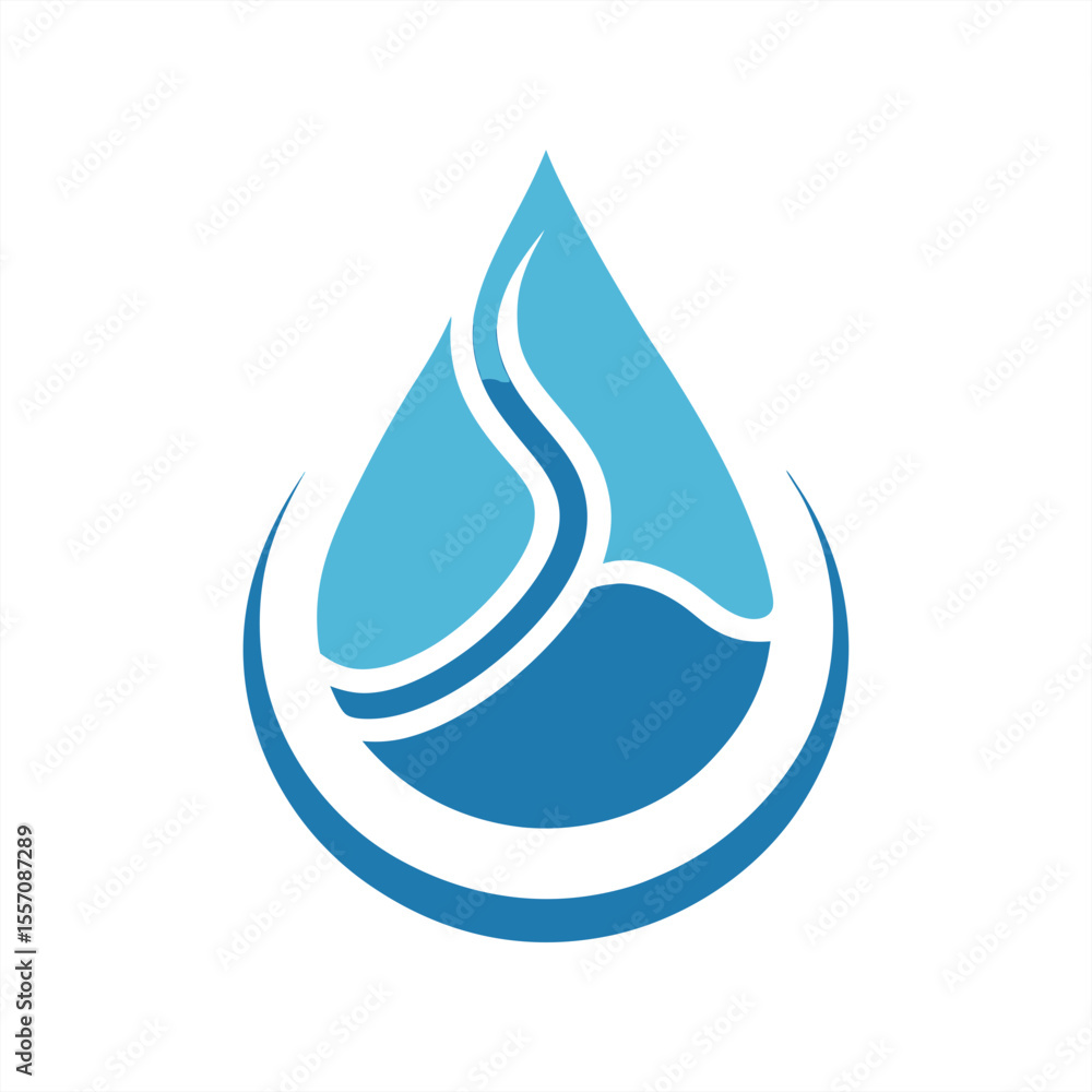 Poster clean design water drop and ripple vector clipart on transparent background for web and graphic desi