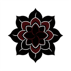 Detailed Velvet Flower Design Vector on Transparent Background for Web and Graphic Design