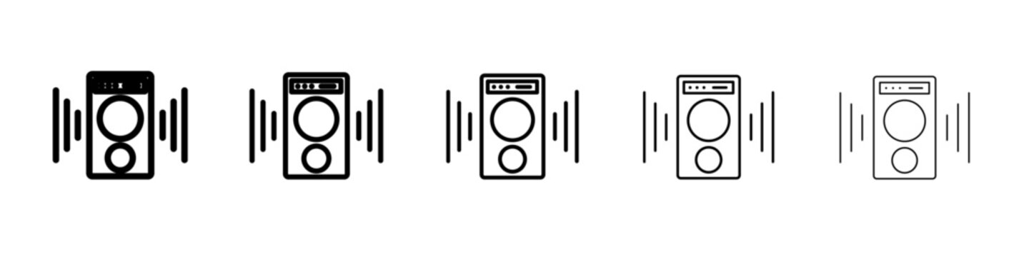 speaker icon vector outline symbol or illustration
