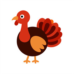 Hand Drawn Turkey Vector Illustration on Transparent Background for Web and Graphic Design