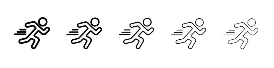 Sprint icon vector outline symbol or illustration