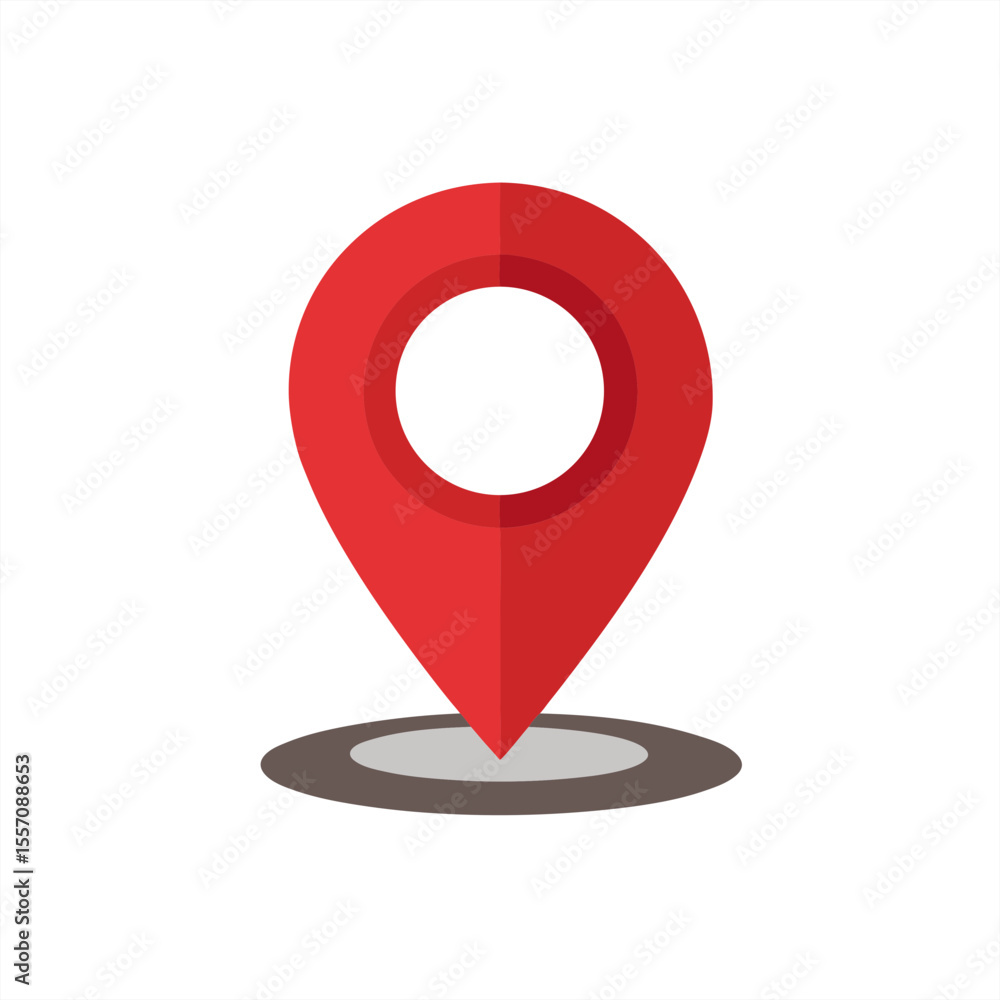 Poster map pin marker vector illustration on transparent background for web and graphic design