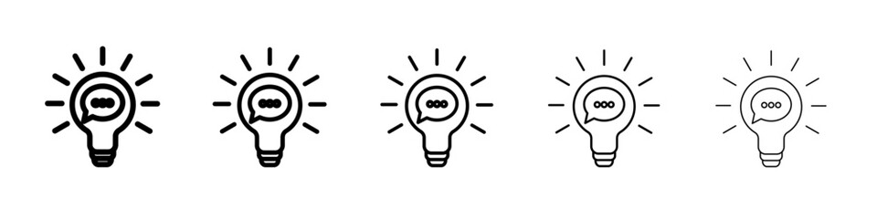 Suggestion icon vector outline symbol or illustration