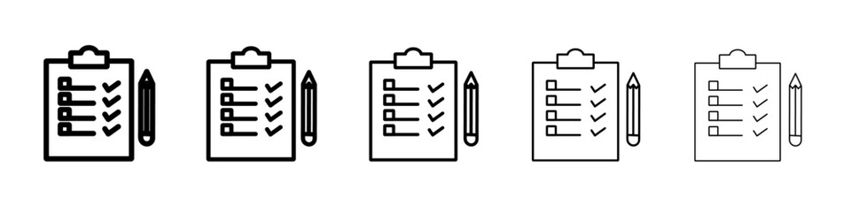 Survey icon vector outline symbol or illustration