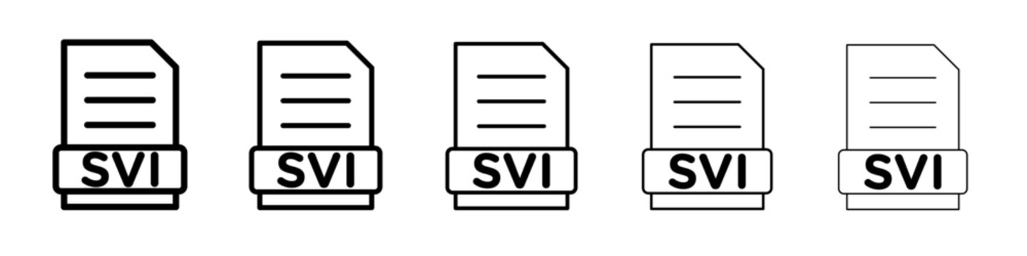 SVI File Document Icon vector outline symbol or illustration