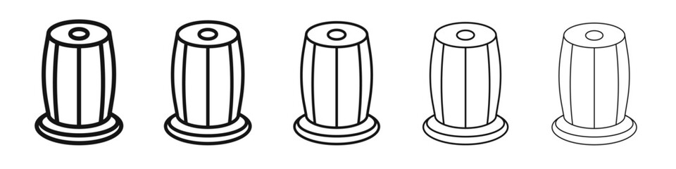 Tabla icon vector outline symbol or illustration