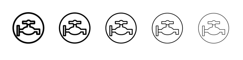 Tap icon vector outline symbol or illustration