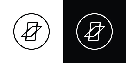 Roof window icon vector graphics in strokes