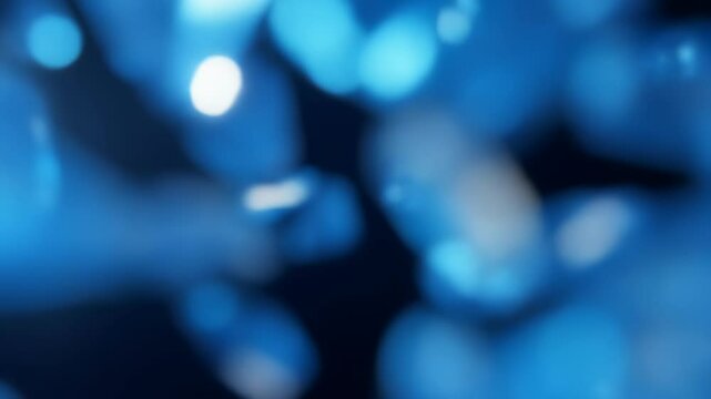 Macro Shot of Abstract Blue Ice Crystals with a Dark Background, Cold Frozen Water Droplets, and Unique Shapes for Winter Themed Designs - Powered by Adobe