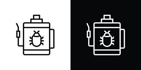 Pesticide icon vector graphics in strokes